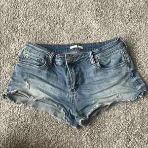 Juniors STS blue Denim Jean Shorts Size 28 Distressed